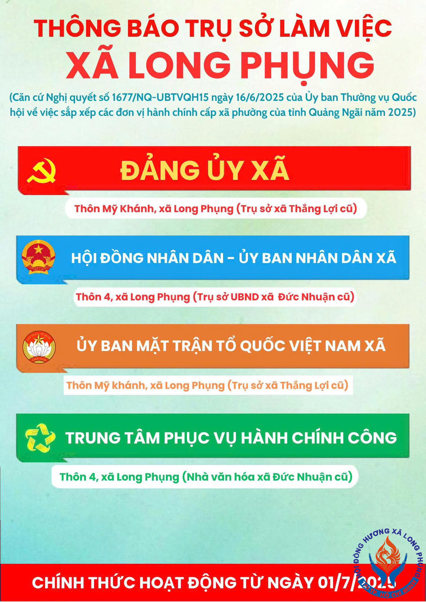 trụ sở làm việc mới của xã long phụng - quảng ngãi